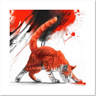 Prowler Tabby Cat Posters and Art